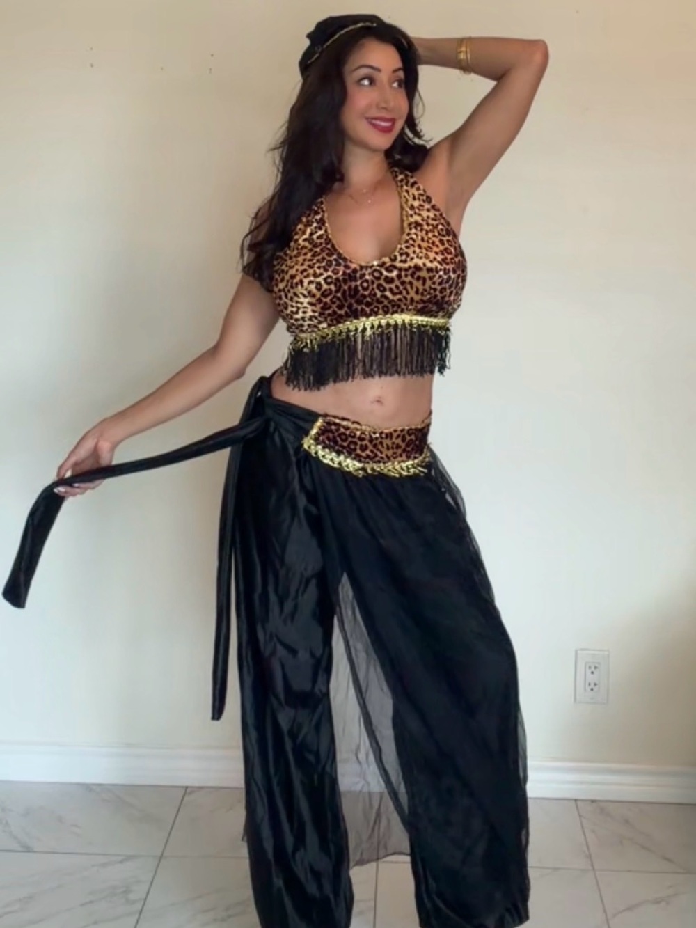 California Costumes Black & Gold Egyptian Dancer Wide Leg Harem Pants Set